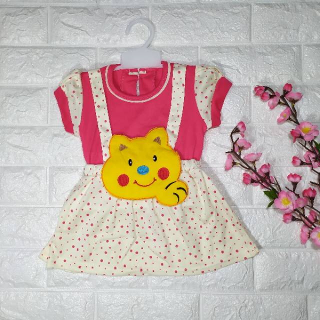 Dress Anak Lucu size 6-18bulan / Pakaian Anak Perempuan / Baju Bayi Perempuan