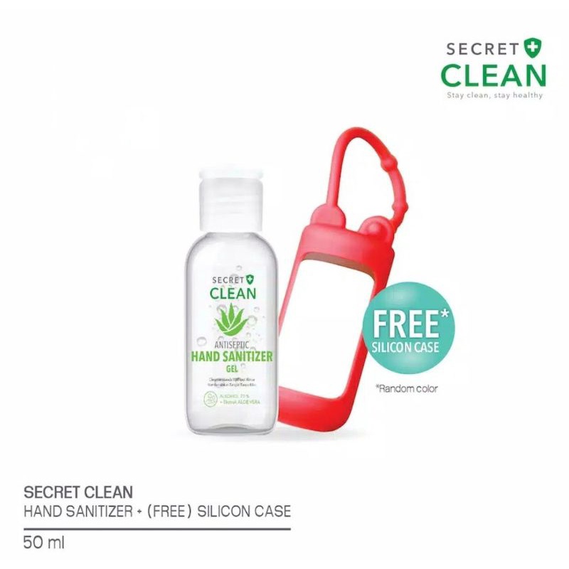 Secret Clean Hand Sanitizer Gel Silicon Handsanitizer silikon gantungan tas Hijau Merah Pink Tua