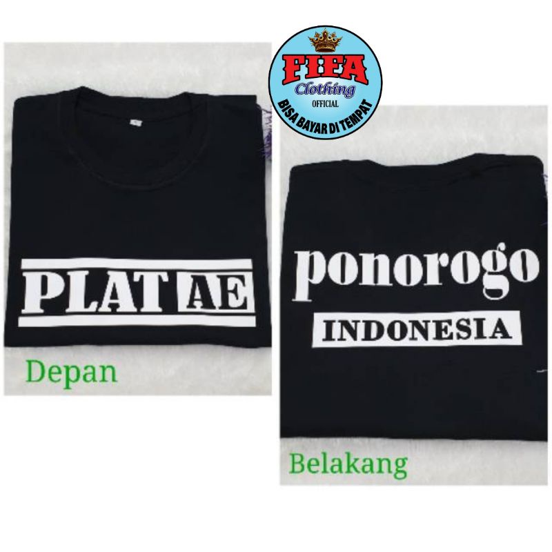 KAOS PLAT AE PONOROGO DISTRO PREMIUM