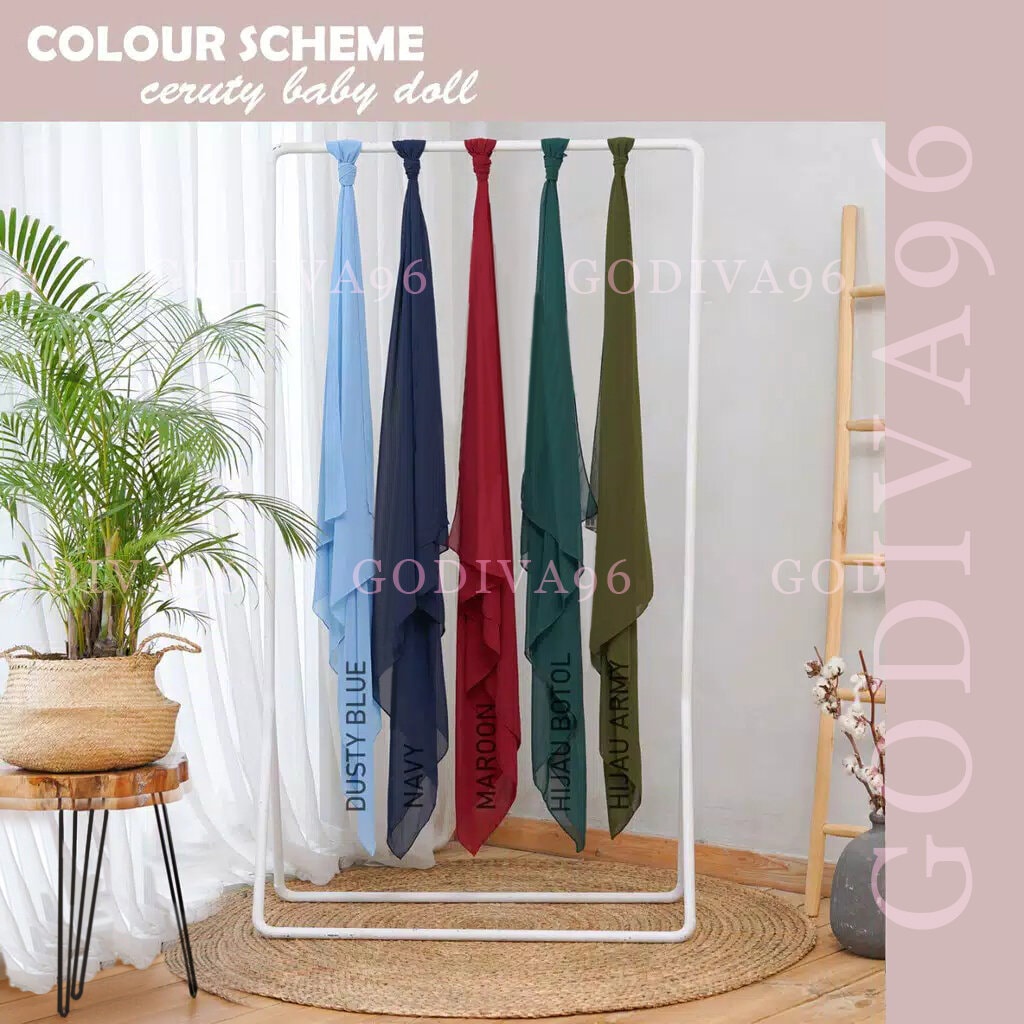 Godiva96 - HIJAB SEGIEMPAT INSTAN PLUS INNER 2IN1 | SEGITIGA INSTAN INNER 2IN1 | CERUTY BABYDOLL SEGI EMPAT 120CM X 120CM MEDAN