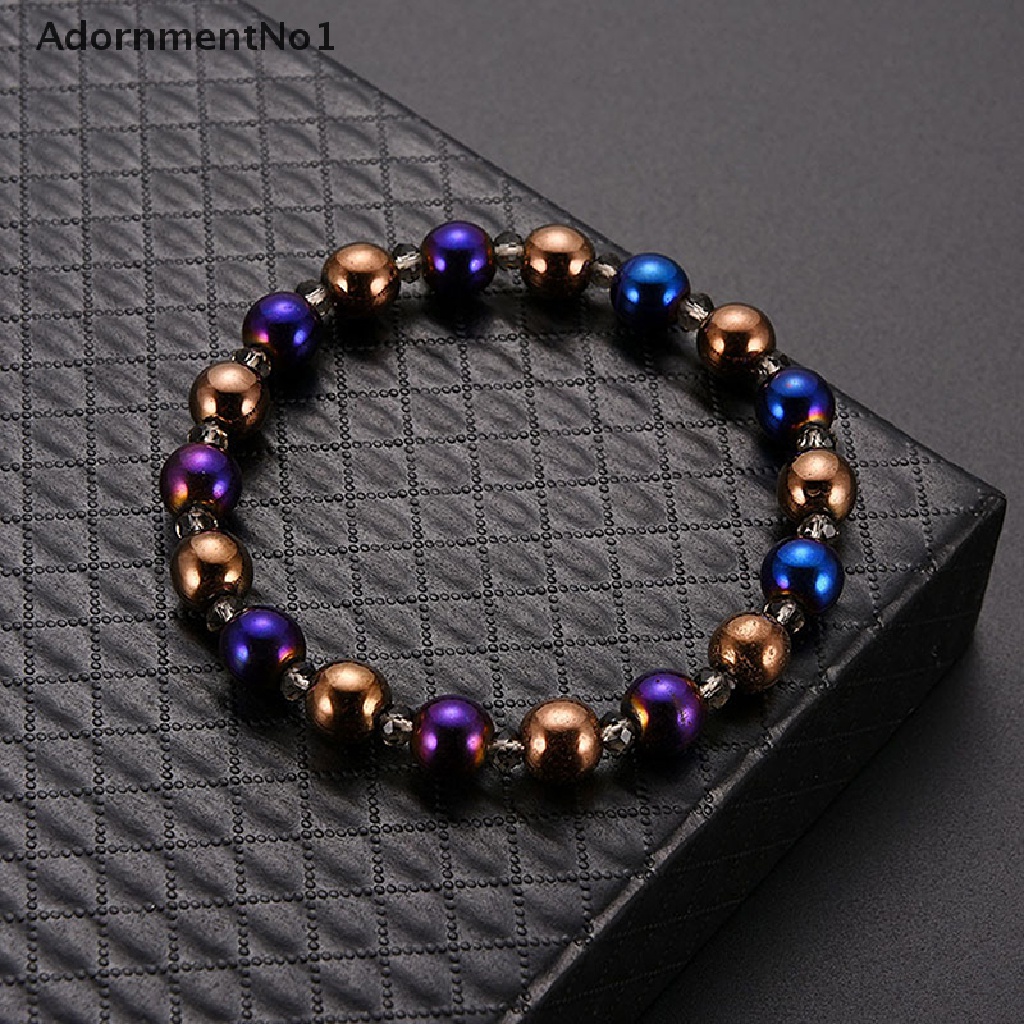 (AdornmentNo1) Gelang Tangan Manik-Manik Magnetik Warna-Warni Untuk Terapi Penurunan Berat Badan