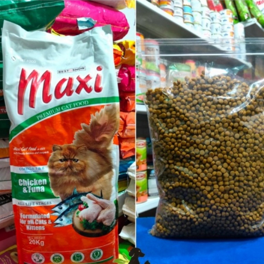 ( EKSPEDISI ) - PROMO!!! MAXI CAT 5KG - MAXI CAT CHICKEN ADN TUNA 5 KG - REPACK