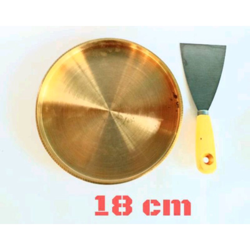 Loyang Leker Putar Kuningan / Wajan Leker Putar Kuningan diameter 18cm dan 20cm bahan Kuningan