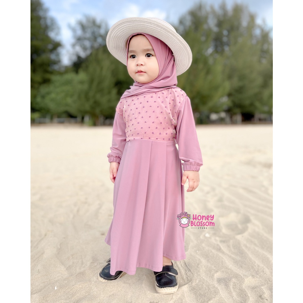 HONEYBLOSSOM gamis bayi polos daily / gamis bayi perempuan 6 12 bulan alesha