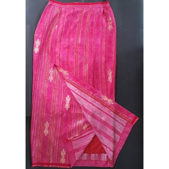 PL Preloved Rok Skirt Bawahan Batik / Sewek Pink Merah Muda