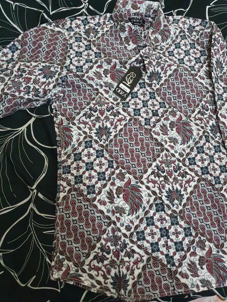 Odza Baju Batik Kemeja Batik Lengan Panjang Kerah Atasan Hem Resmi Solo Modern Dokana
