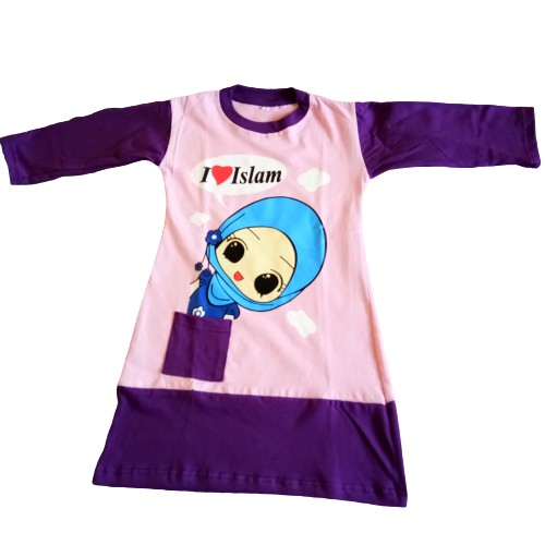 BAJU GAMIS ANAK PEREMPUAN BAHAN KAOS MURAH