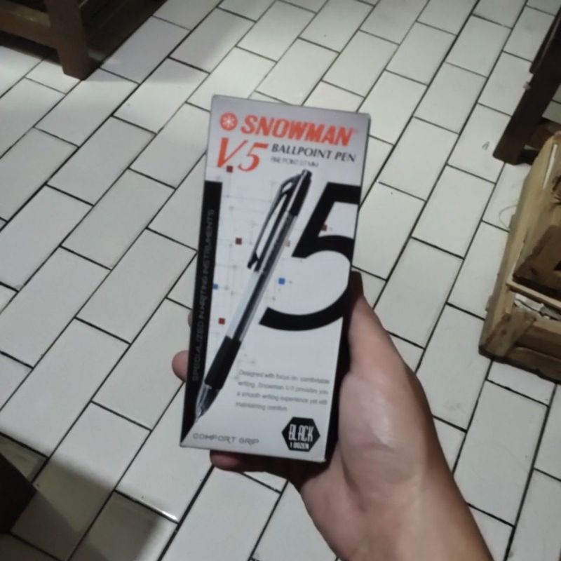

Pulpen/Ballpoin Snowman V5 (Hitam,Biru,Merah) per lusin