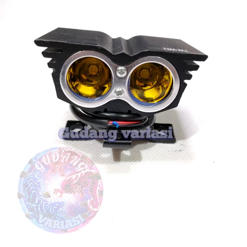 Lampu Tembak Sorot LED ULTRAFIRE BURUNG HANTU OWL Mini 2 Mata 20 Watt 3 Mode Cree Ultrarare Cahaya Kuning