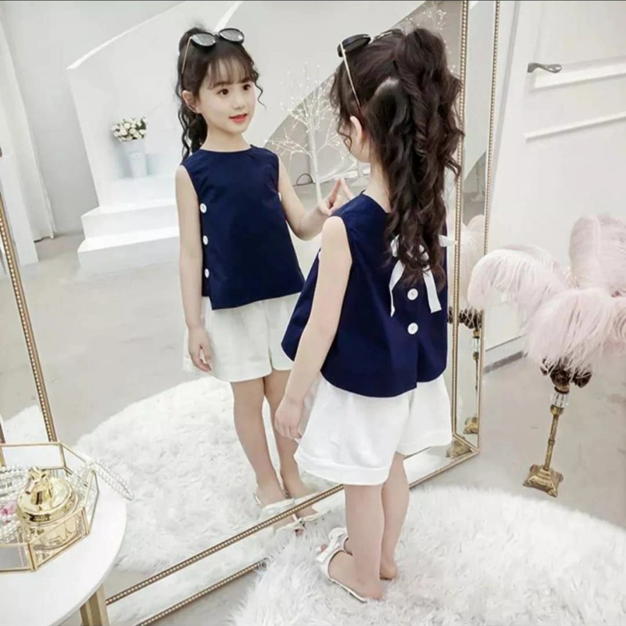 Baju Anak Setelan Anak Usia 4-7 Tahun Baju Anak Perempuan Murah Model Baju Kekinian Lebaran Katun Su