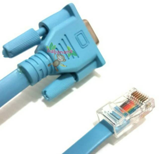 Serial 9 pin to RJ45 Cable kabel adapter adaptor converter lan