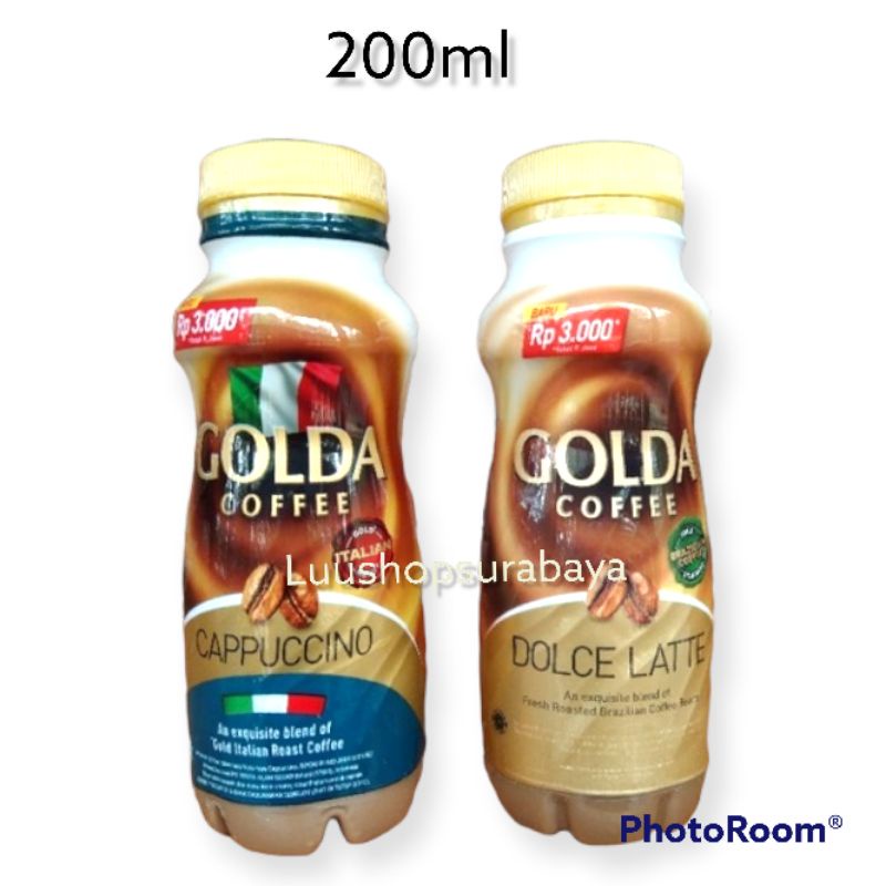 

GOLDA Coffee Dolce Latte/Cappucino Pet 200ml Kopi Instant Siap Minum