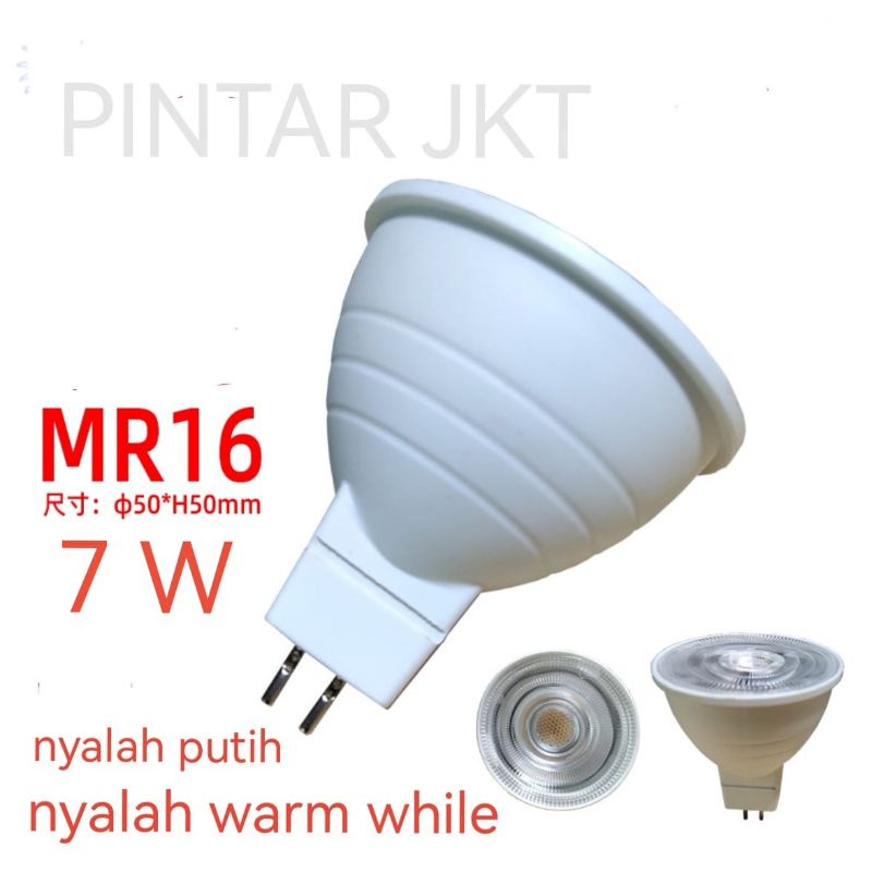 Lampu Halogen LED COB 7W E27 &amp; MR16 Cahaya Putih dan Kuning 220Volt/Spotlight