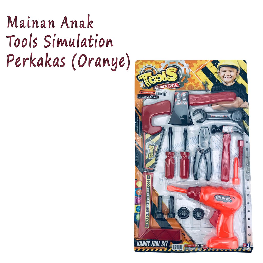 Tools simulation *Mainan untuk tukang * Perkakas * IM 4009 oranye