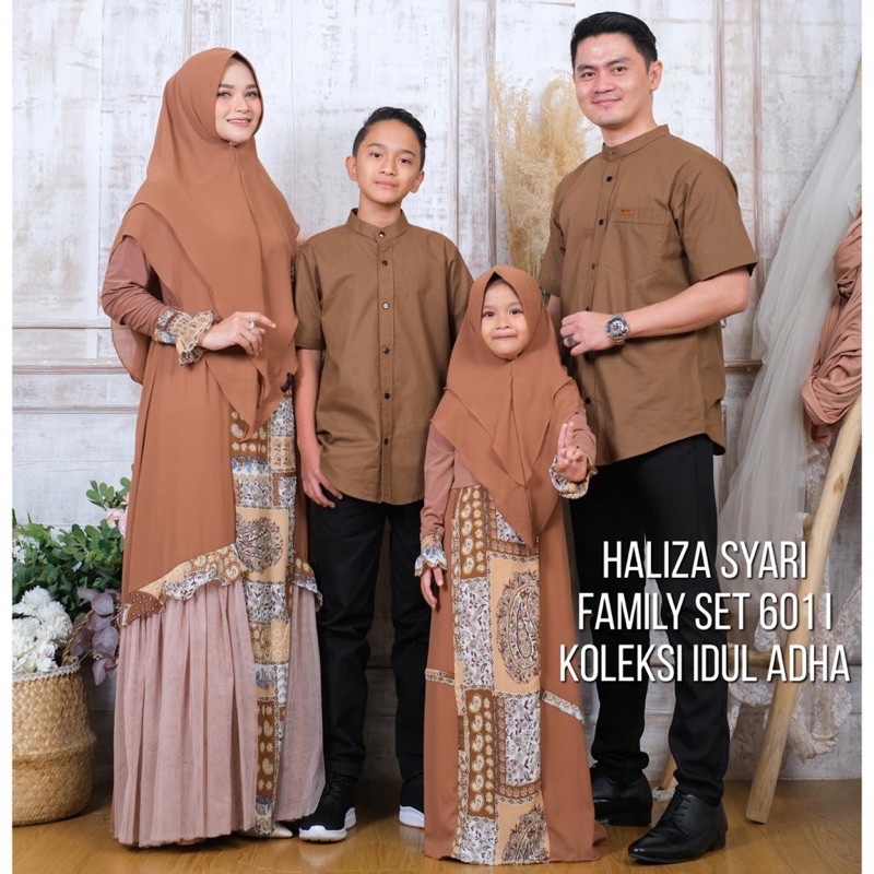 FAMILY SET SARIMBIT 601 I GAMIS CERUTY MIX TILE BY HALIZA SYARI / FAMILY SET