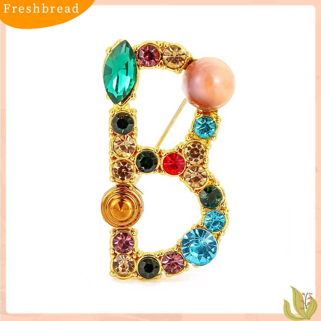 [ TERLARIS]Brooch Exquisite Beautiful Colorful Letter Brooch Pin for Banquet