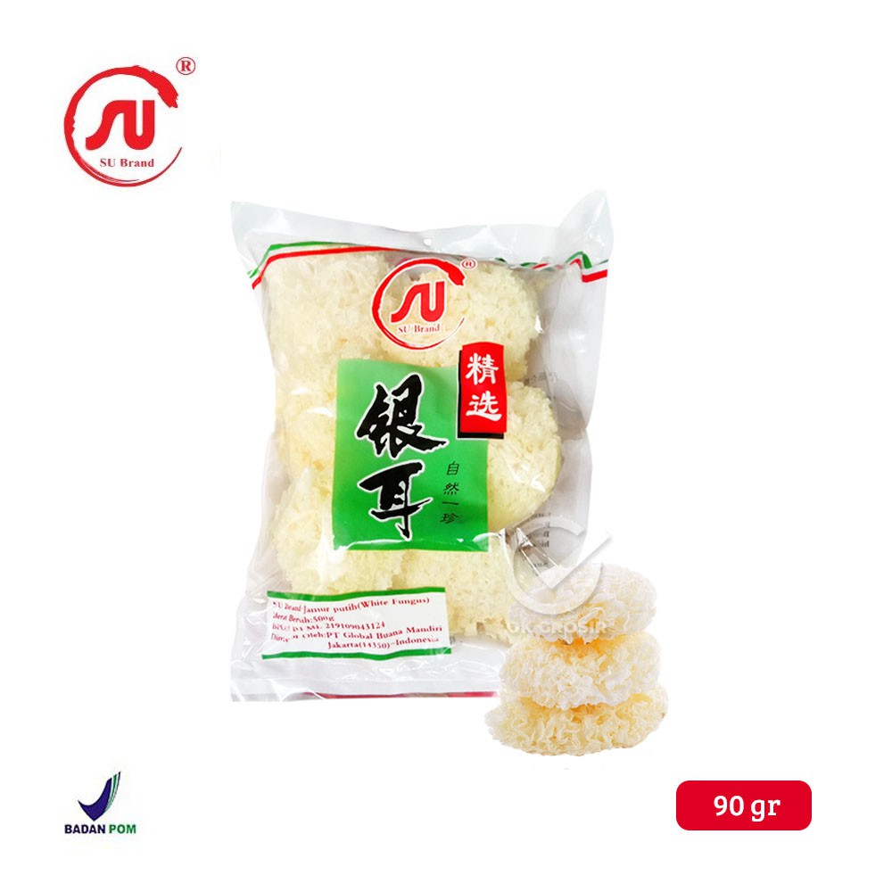 

Su Brand Jamur Kuping Putih Kering / Snow White Fungus (90 gr)