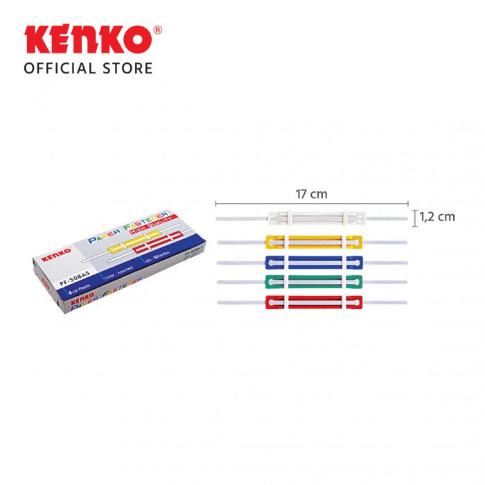 

Kenko Paper Fastener PF-508AS Mix Color - 1 BOX