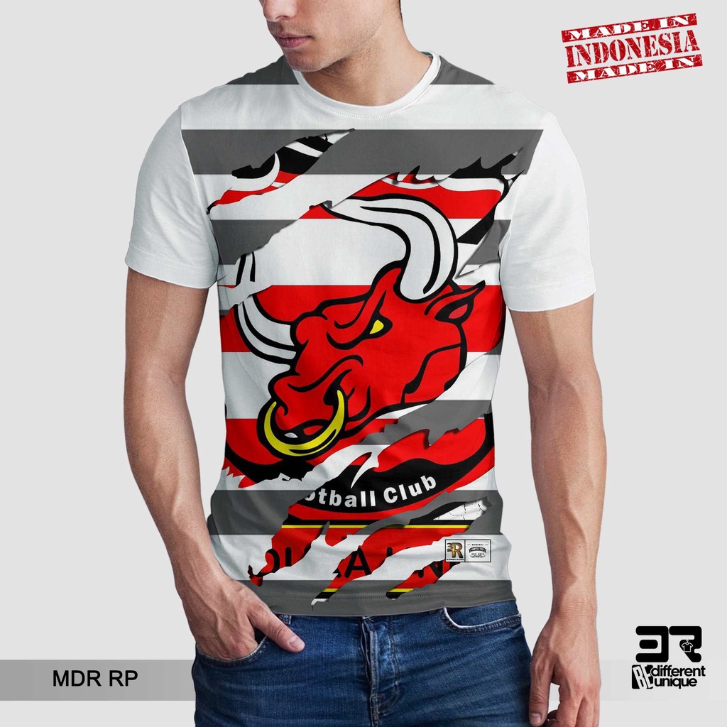 [ COD ] KAOS PRINTING GAMBAR TEAM SEPAKBOLA MADURA UNITED RT - BAJU SEPAK BOLA INDONESIA DISTRO ORIG