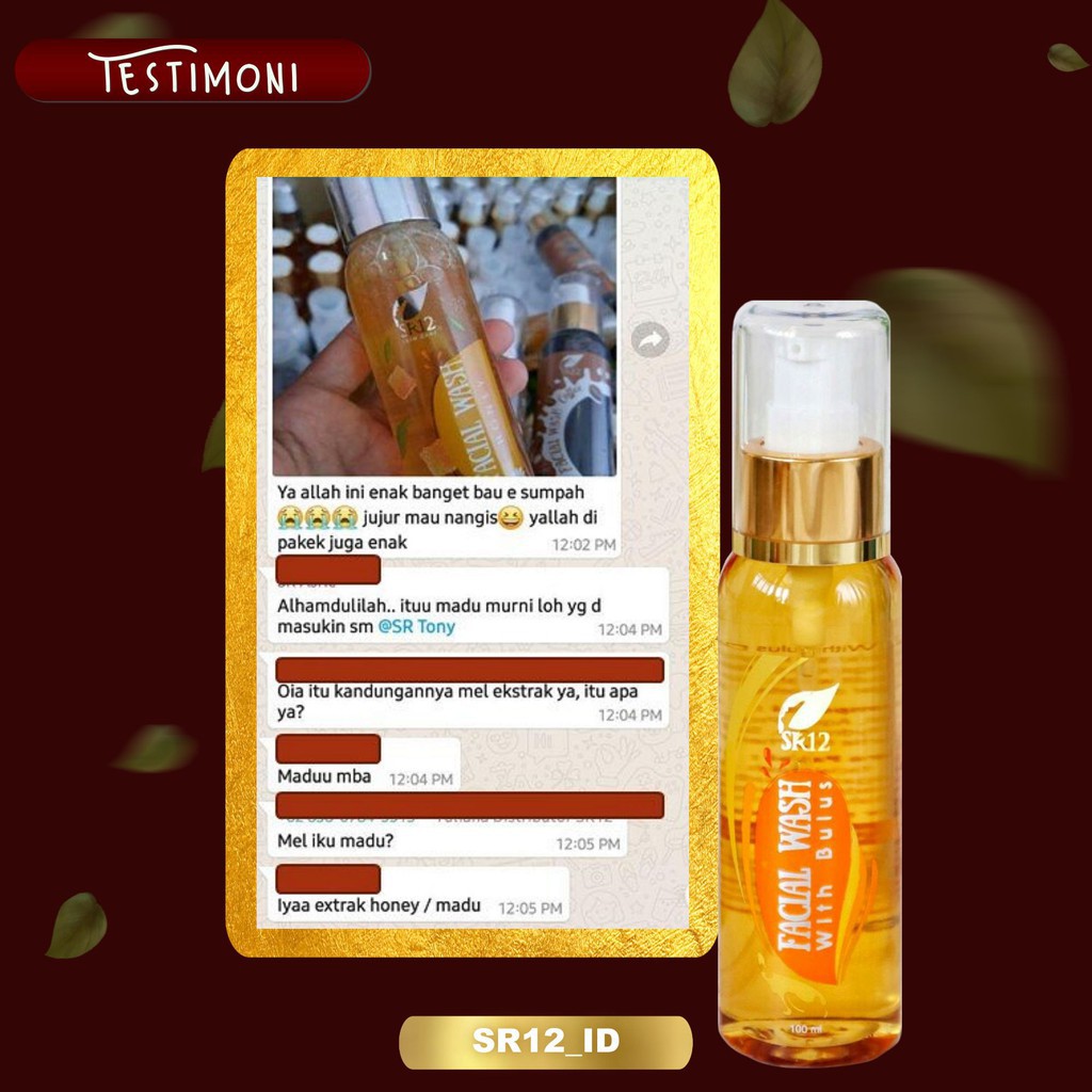 Facial Wash Madu Honey SR12 Sabun Muka Mencerahkan Wajah Kulit Kering dan Kusam Ori BPOM