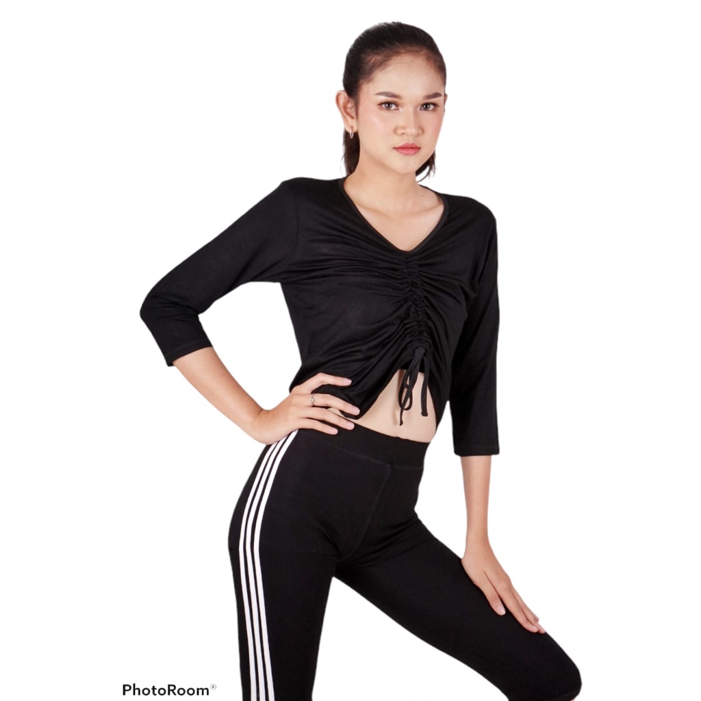 BAJU SENAM/BAJU WANITA/ATASAN CROP/ BAJU YOGA/ CROP SERUT