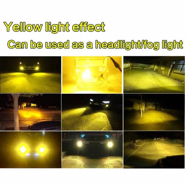 Lampu Led Foglamp C6 Original Super Bright Pure Yellow 3000k H4 H8 H9 H11 HB4 9006 H27 880