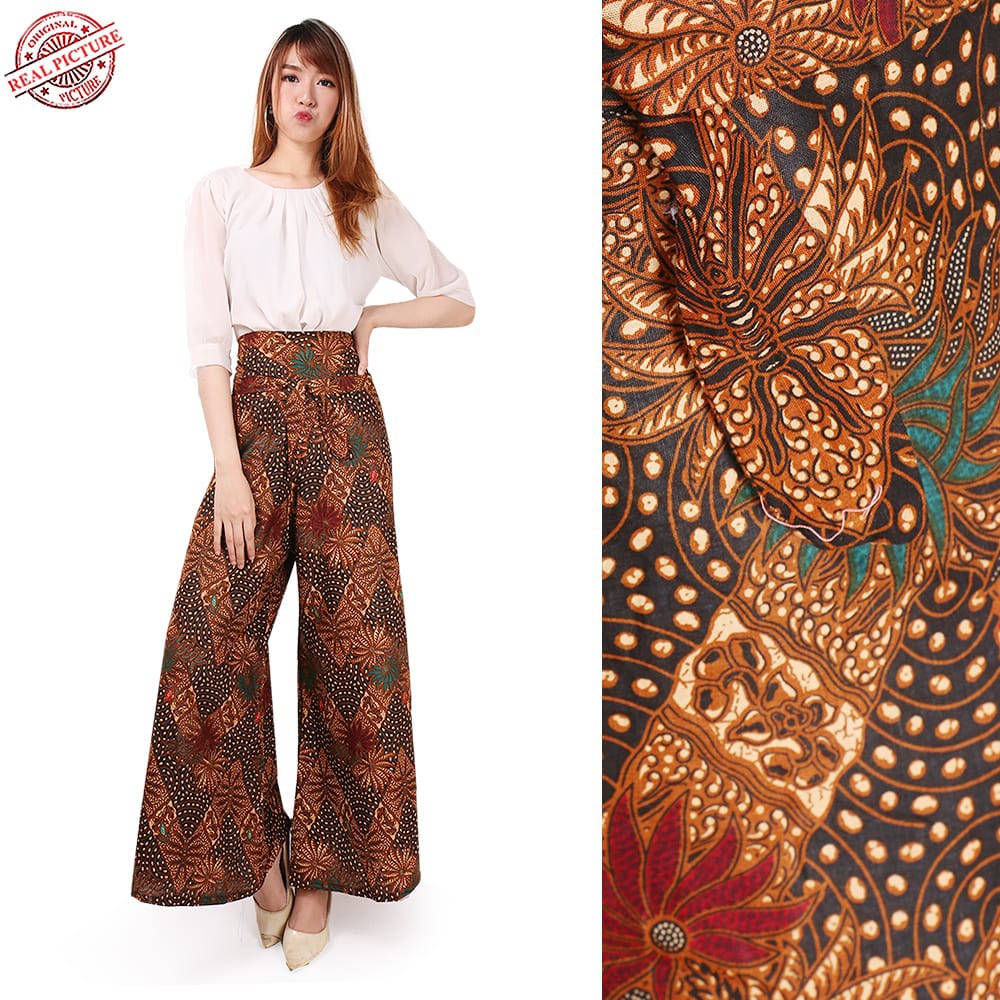 SB Collection Celana Panjang Herna Longpants Kulot Casual Batik Wanita