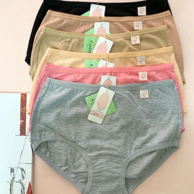 Yadaili 618 /cd wanita katun polos /celana dalam cewek impor murah/ 6pc