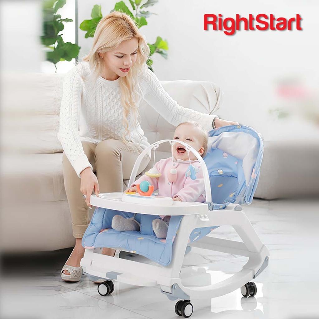 Right Start Adventurer Bouncer HC 2390 5in1 Rocker with Dining Table Toybar Roadster Wheel Roda Toys Musical Canopy Ayunan Anak Bayi Baby Lagu