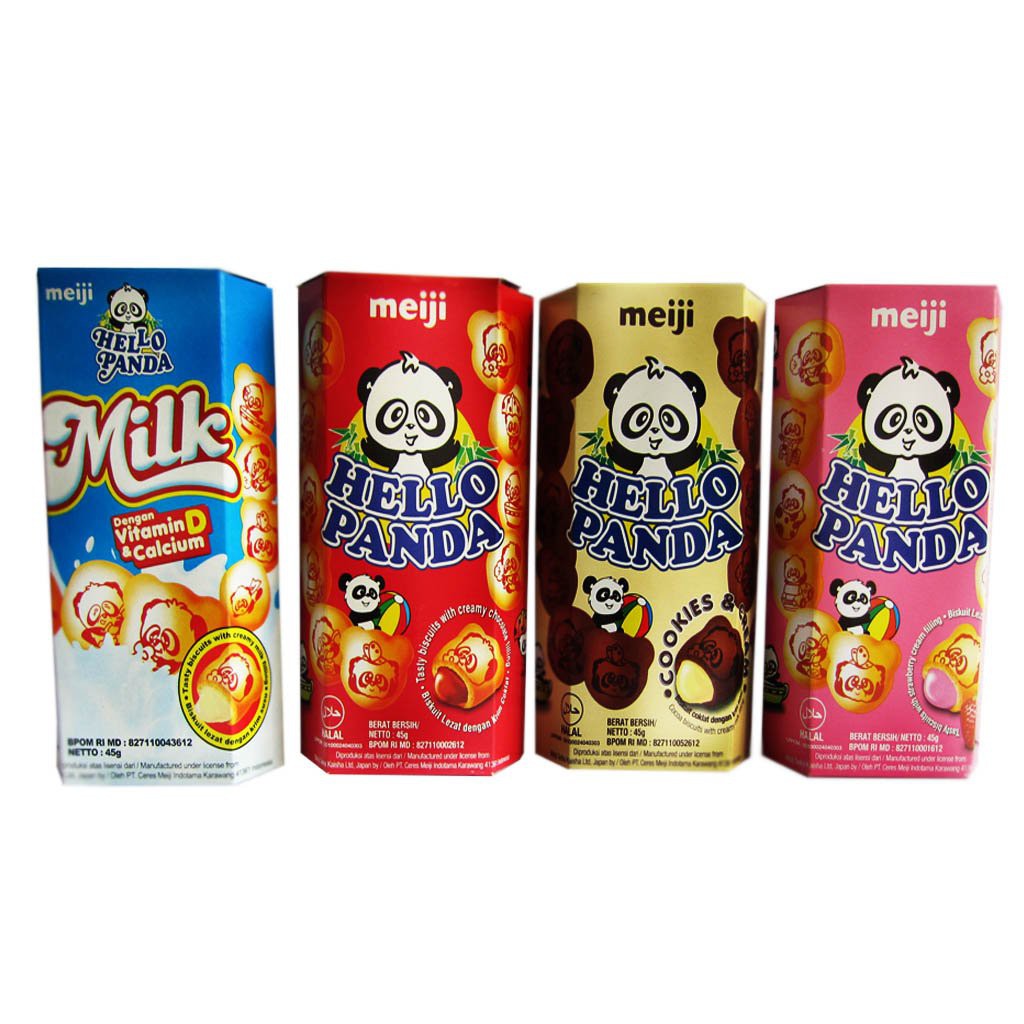 

Hello Panda Cokelat Strawberry Vanilla Cookies Cream