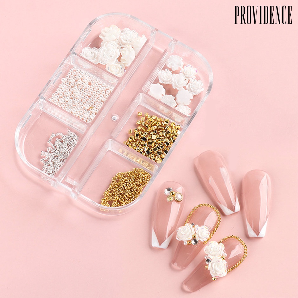 Providence Rantai Metal Kecil Ringan Desain Tulang Ular Hias Berlian Imitasi Untuk Nail Art DIY