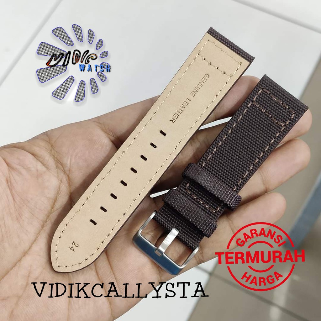 STAVE TALI JAM TANGAN STRAP ARLOJI KULIT CANVAS 20MM 22MM 24MM PREMIUM STAVE ORIGINAL 20 22 24