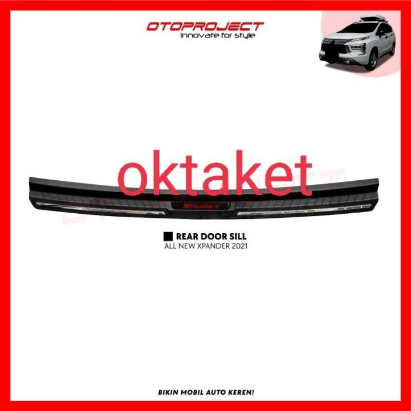 sillplate belakang Xpander 2021 2022 Premium hitam list chrome otoroject