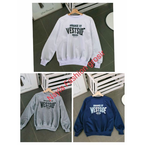 Nayla Fashion Grosir - WETSIDE Sweater pria dan wanita terbaru trendy keren kece/unisex - bahan fleece