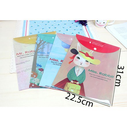 

Korean Stationary Educationshop Amplop File Rabbit Vertical