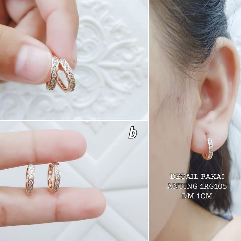 Anting Klip Titanium Permata Anti Karat Anting Titanium Terlaris Xupblink Jewelry