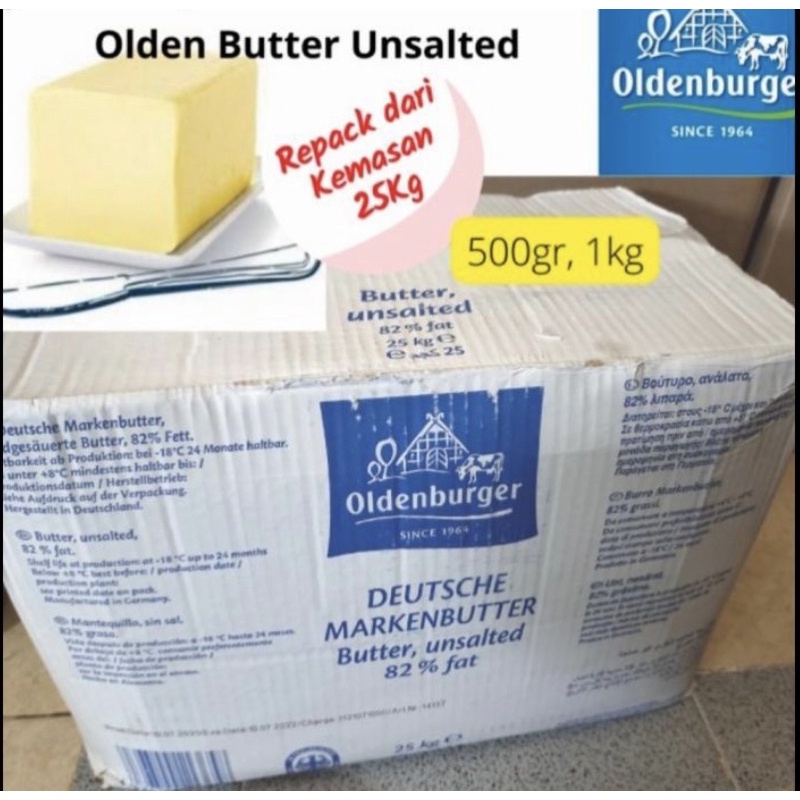 

UNSALTED BUTTER Oldenburger Repack 1 kg ANCHOR WESTGOLD
