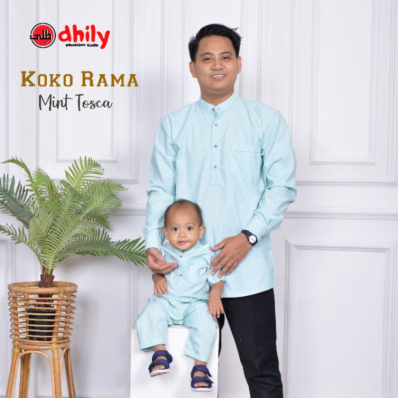 DHILY - BAJU KURTA KOKO ANAK RAMA, Baju Koko Couple Ayah Anak