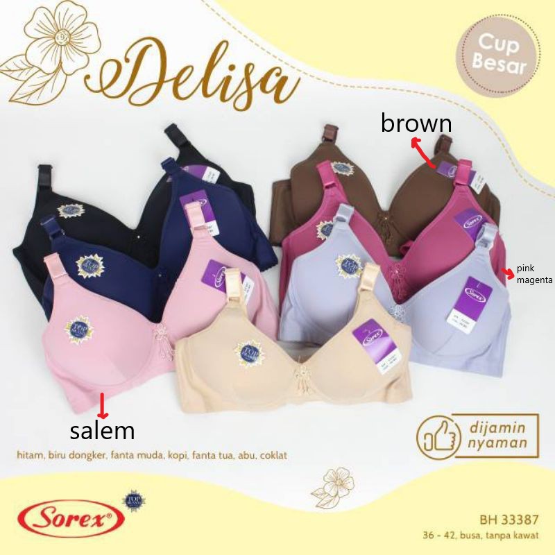 babybear Bra SOREX 33387 bh sorex tanpa kawat 33387 cup besar