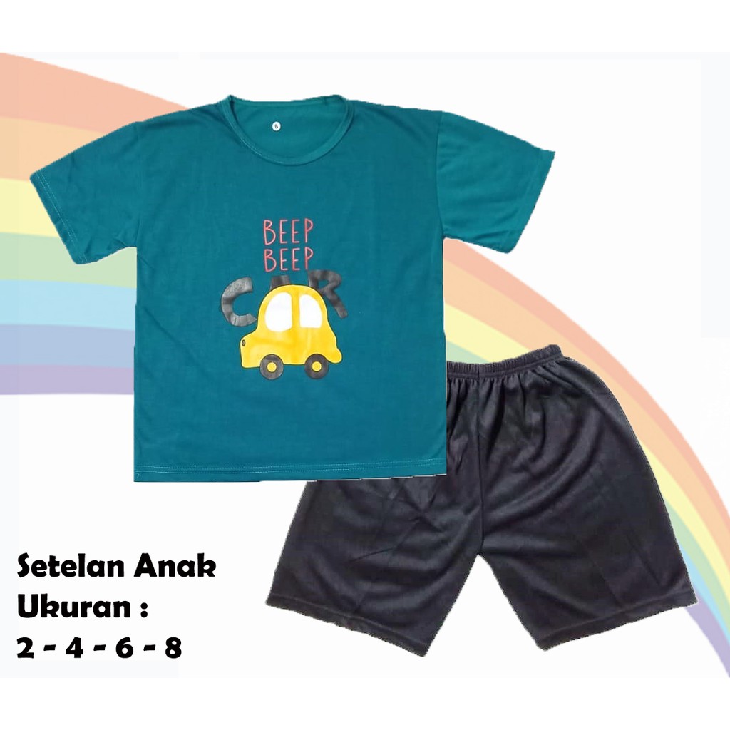 Setelan Baju dan Celana Anak &quot;Beep Car&quot;