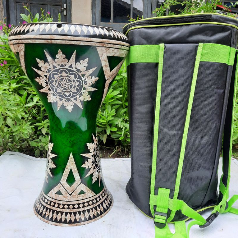 DARBUKA 9INC MOTIF TAS/KUNCI GRATIS ONGKIR