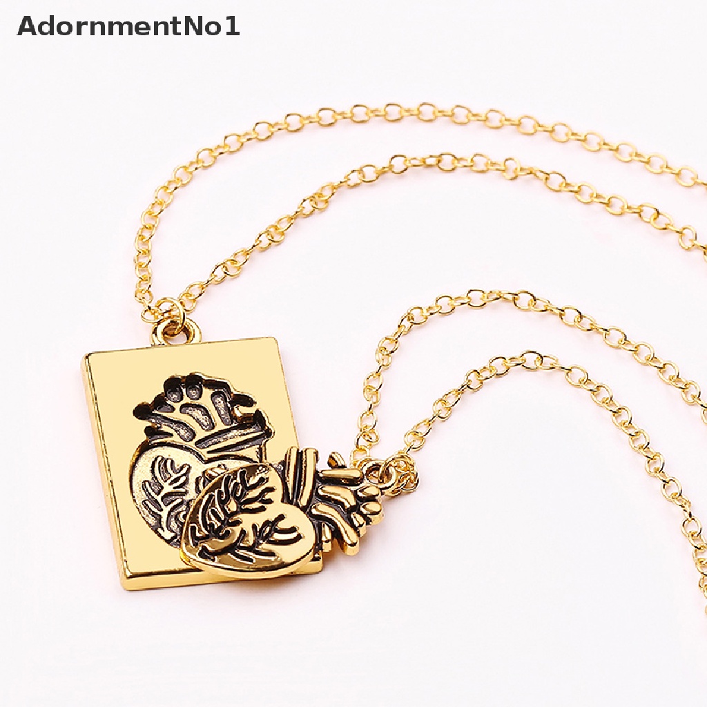 (AdornmentNo1) 2pcs / set Kalung Rantai Liontin Puzzle Anatomi Jantung Untuk Pasangan / Pria / Wanita