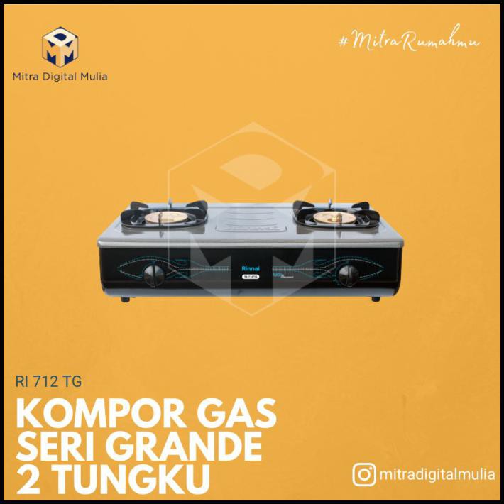 Rinnai Ri 712 Tg Kompor Gas 2 Tungku Api Turbo Shopee Indonesia