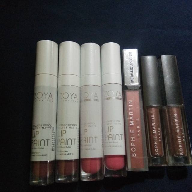 100% ORIGINAL Jual lipcream zoya/ sophie paris dan liquid eyeshadow sophie martin ORI BUKAN KW