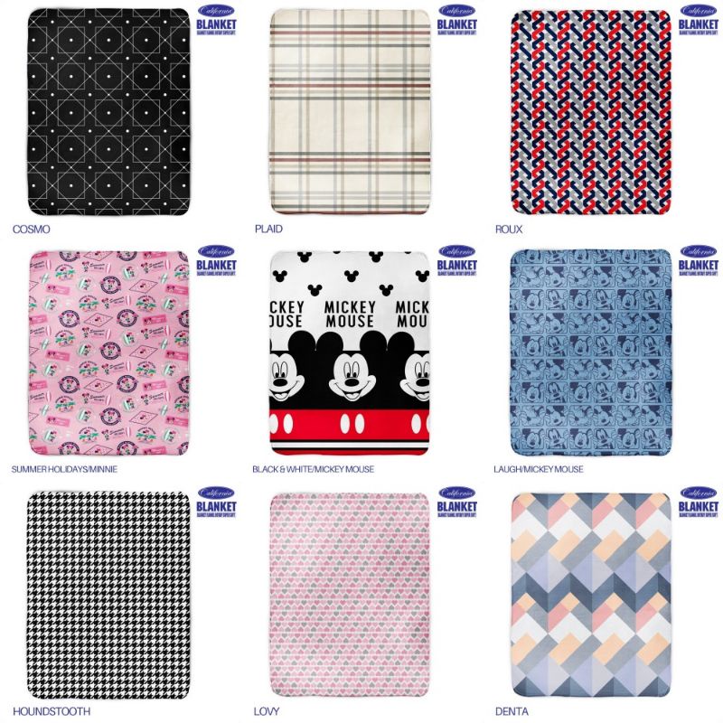 TERLARIS Selimut CALIFORNIA Size 160X200 Motif || Doraemon || Hellokitty || united || PSG || London 