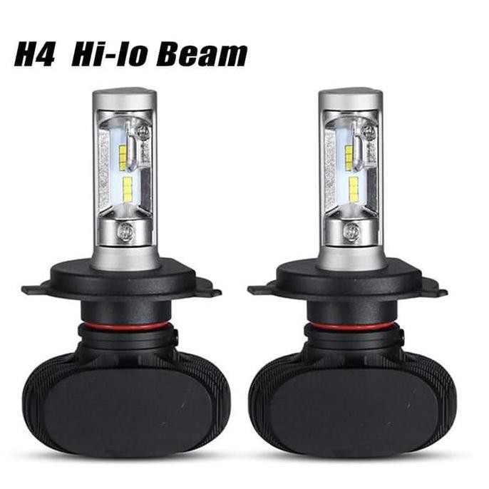 TERBAIK H4 LED LAMPU UTAMA MOBIL/MOTOR TYPE CSP LED CHIP S1 PUTIH 6000K #1