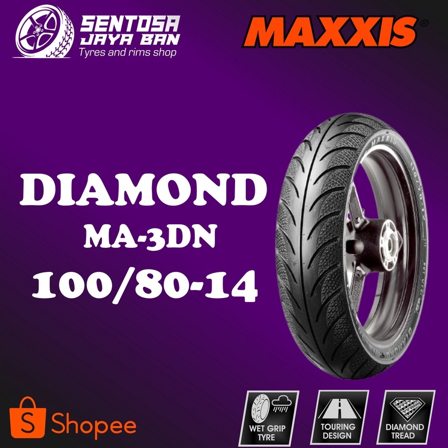 100/80-14 Maxxis Diamond MA-3DN - Ban Motor Ring 14 Tubeless - Ban Mio,Vario,Beat dll