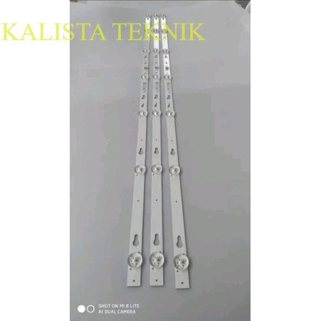 BL - BACKLIGHT TV PANASONIC TH 43G302G - 43 G 302 G - 7 KANCING LED - 3 VOLT - SET 3 BATANG ori
