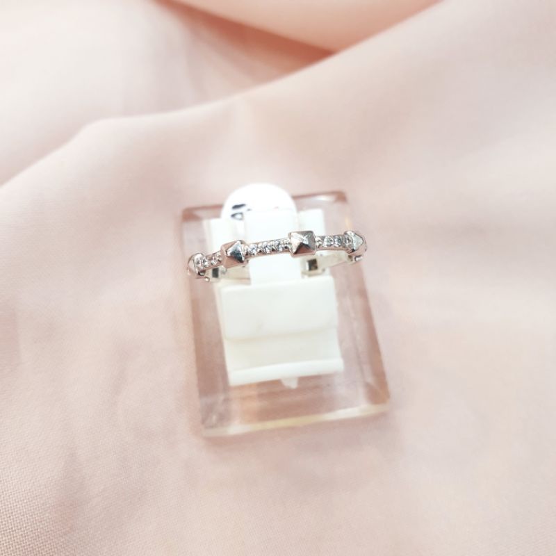 Cincin emas putih permata emas asli kadar 375 8K