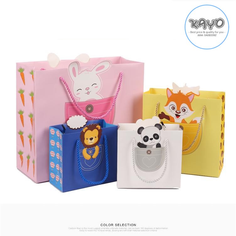 M kotak paperbag binatang lucu paperbag karton kotak M kotak paperbag binatang lucu paperbag karton kotak